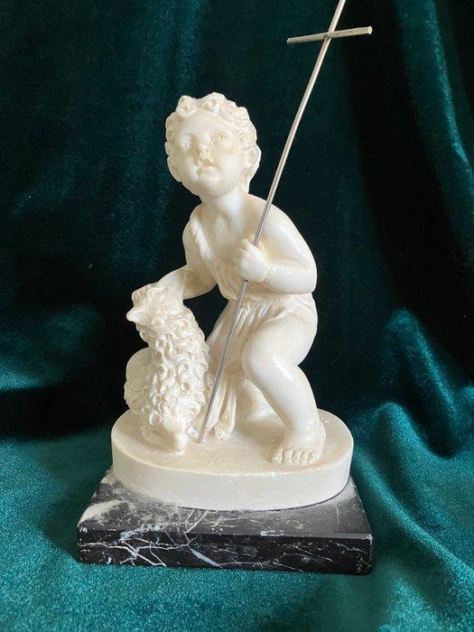 A. Santini - sculptuur, Johannes de Doper als kind - 18 cm -, Antiek en Kunst, Antiek | Boeken en Bijbels