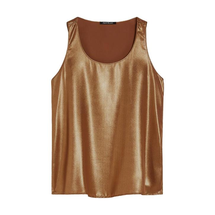 Pennyblack • bruine coated top • 36 (IT42), Kleding | Dames, Tops, Bruin, Nieuw, Maat 36 (S), Verzenden