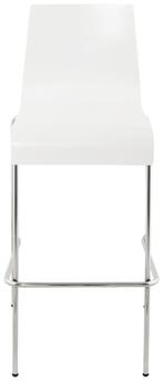 Barkruk - T - Wit met chrome onderstel - NIEUW - Zithoogte 7, Vergader- of Presentatieruimte, Ophalen of Verzenden, Gebruikt, Stoel