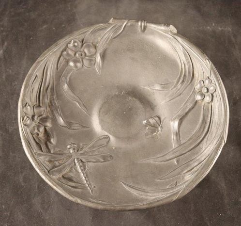 Art Nouveau - Schaal - Tin, Antiek en Kunst, Kunst | Designobjecten
