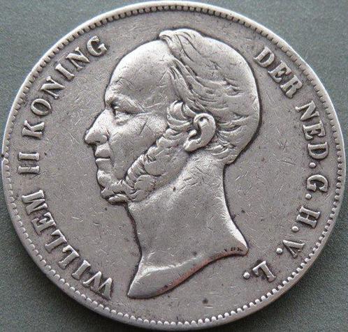 Nederland. Willem II. 2 1/2 Gulden 1848 (Zonder, Postzegels en Munten, Munten | Nederland