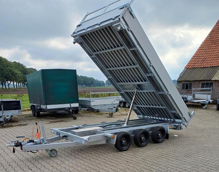 Wesco 3 zijdige kipper 400x208 cm met parabolic vering, Auto diversen, Aanhangers en Bagagewagens, Nieuw, Ophalen