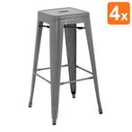 Barkrukken | BISTRO | Staal | Grey | In-/Outdoor |, Verzenden, Nieuw in verpakking