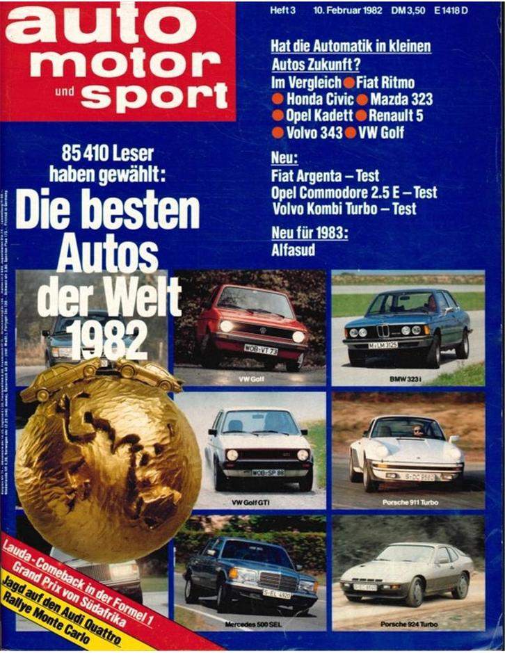 1982 AUTO MOTOR UND SPORT 03 DUITS, Boeken, Auto's | Folders en Tijdschriften