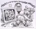 Pentekening Amerika - Clinton vermoeidheid (lijst optie), Verzenden