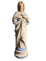 Beeldje, Heilige hart Jezus beeld - 40 cm - Biscuit