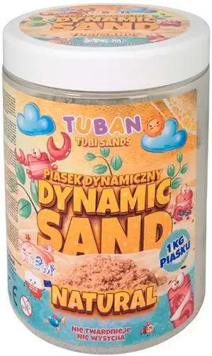 Tuban - kinetisch zand naturel 1 kg in herbruikbare pot, Kinderen en Baby's, Speelgoed | Overig