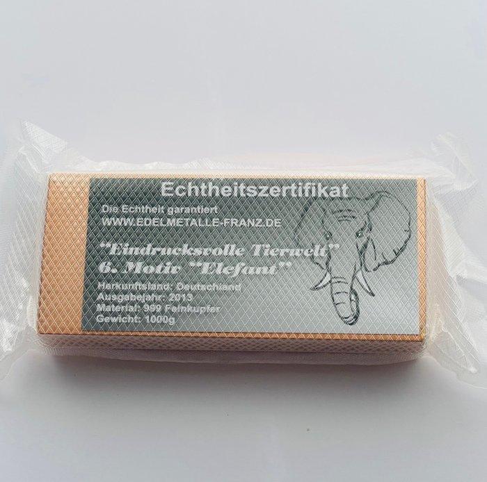1 kilogram .999 - Copper - Edelmetalle-Franz, Germany -, Postzegels en Munten, Edelmetalen en Baren