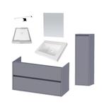 Badkamermeubelset NEXXT Small 100cm Mat Grijs, Ophalen of Verzenden, Nieuw, Bad
