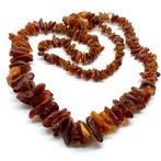 Natuurlijke volledige steen Baltisch amber - lange ketting, Verzamelen, Nieuw