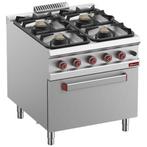 Fornuis 4 branders op gasoven gn 2/1 | Diamond | G9/4BF8-N, Verzenden