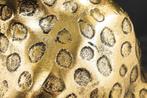 Ronde bijzettafel WILDLIFE PANTHER 60cm goud antiek metalen, Ophalen of Verzenden, Nieuw