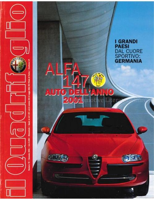2001 ALFA ROMEO IL QUADRIFOGLIO MAGAZINE 76 ITALIAANS, Boeken, Auto's | Folders en Tijdschriften, Alfa Romeo