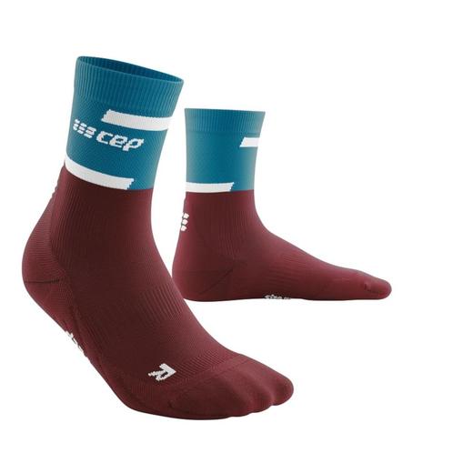 CEP Run Mid-Cut Compressie Sokken  Donkerrood - Dames (40-43, Sport en Fitness, Bergsport en Wandelen, Kleding, Nieuw, Verzenden