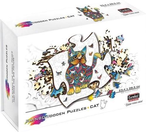 Rainbow Houten Puzzel - Kat (99 stukjes) | Eureka - Puzzels, Kinderen en Baby's, Speelgoed | Houten speelgoed, Nieuw, Verzenden