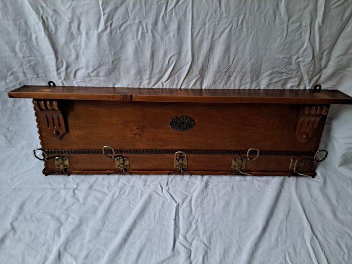 Kapstok - Hout, Eik, Metaal - Amsterdamse school, Antiek en Kunst, Curiosa en Brocante