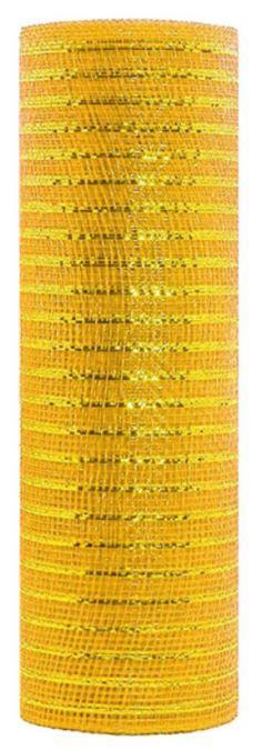 Decomesh deco mesh metalic voor kransen en inpakken goudgeel, Hobby en Vrije tijd, Knutselen, Nieuw, Ophalen of Verzenden