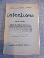 Intentions Valery Larbaud - 1922