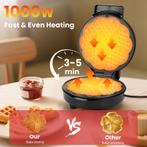 Wafelijzer - Wafelmaker - 5 Wafels - 1000W - RVS - Aigostar, Huis en Inrichting, Verzenden, Nieuw