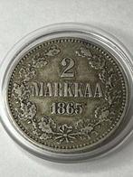 Finland (onder keizerlijk Rusland). 2 Markkaa 1865  (Zonder, Postzegels en Munten, Munten | Europa | Niet-Euromunten