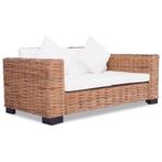 vidaXL Tweezitsbank natuurlijk rattan, Huis en Inrichting, Banken | Bankstellen, Verzenden, 150 tot 200 cm, Riet of Rotan, Nieuw
