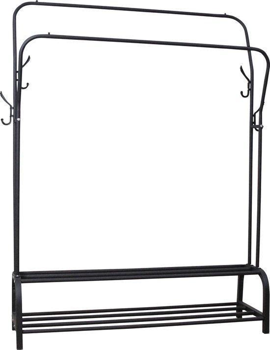 2dekans | ODADDY® Kledingrek Dubbel – Metaal – Met, Huis en Inrichting, Woonaccessoires | Kapstokken, Zo goed als nieuw, Ophalen of Verzenden