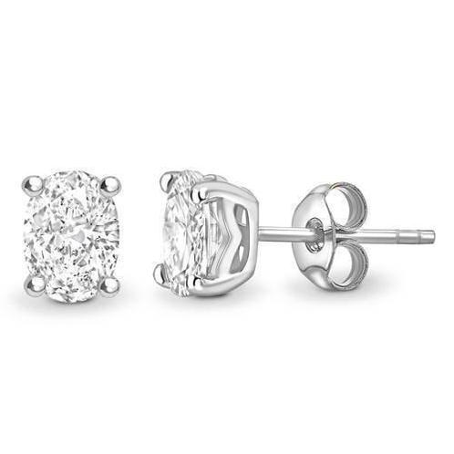 Oorstekers - 18 karaat Witgoud - 1.07ct. tw. Diamant, Sieraden, Tassen en Uiterlijk, Antieke sieraden