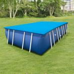 Zwembadafdekking zonnedoek rechthoek PE blauw 450x220 cm, Tuin en Terras, Nieuw, Verzenden