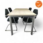 Ahrend 500 - 4 poots tafel - zilvergrijs onderstel - met..., Vergader- of Presentatieruimte, Ophalen of Verzenden, Gebruikt, Tafel