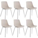 Kunststofstoelen Mave, ergonomisch, 120 kg - taupe/chroom, S, Huis en Inrichting, Stoelen, Verzenden, Nieuw