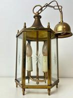 Bouilotte lamp - Hal lantaarn plafondlamp met geslepen, Antiek en Kunst, Curiosa en Brocante