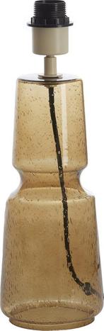 2dekans | Light & Living Tafellamp Labin – Bruin Glas – 39, Ophalen of Verzenden, Zo goed als nieuw