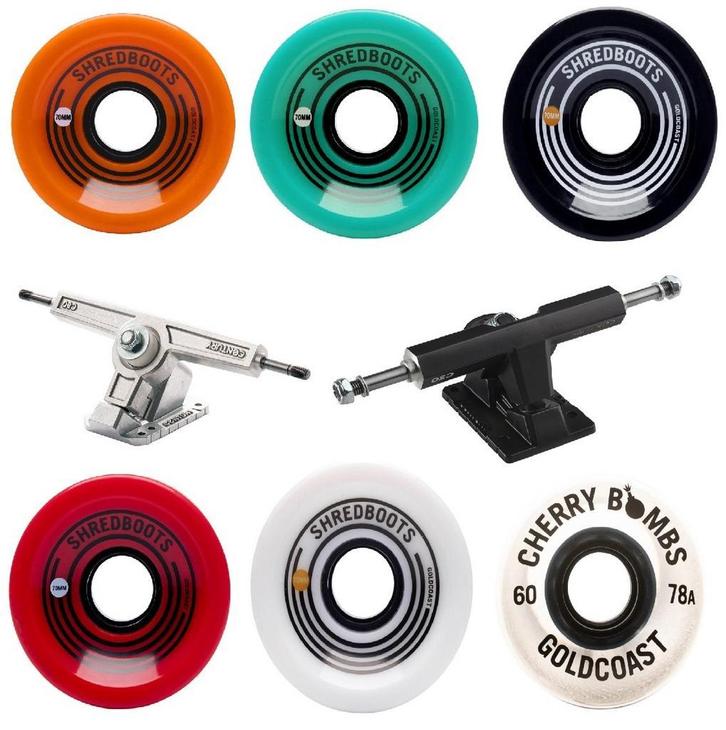 GoldCoast Longboards, Skateboards Wheels and Trucks 78A 70, Sport en Fitness, Skateboarden, Longboard, Nieuw, Skateboard