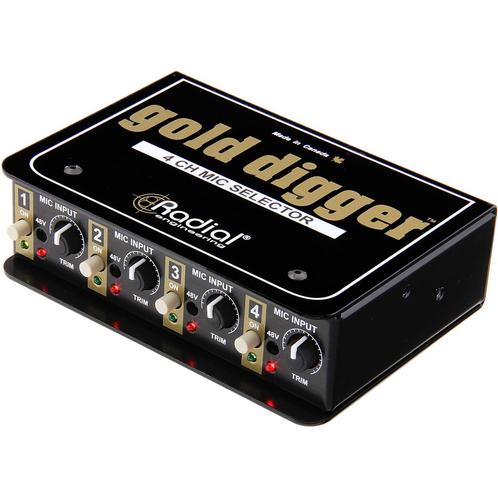 (B-Stock) Radial GOLD DIGGER studio microfoon selector en sw, Audio, Tv en Foto, Professionele Audio-, Tv- en Video-apparatuur