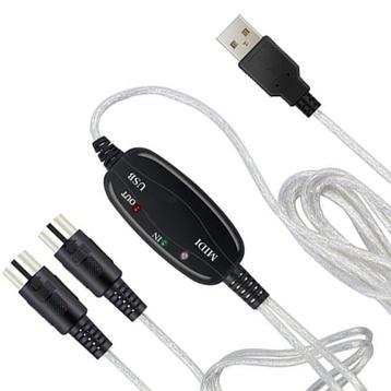 USB-A naar DIN 5-pins MIDI Kabel Adapter - MIDI USB