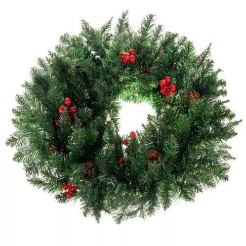 Ruhhy Grote Kerstkrans 60cm - Stijlvol en Duurzaam voor D..., Diversen, Kerst, Nieuw, Ophalen of Verzenden