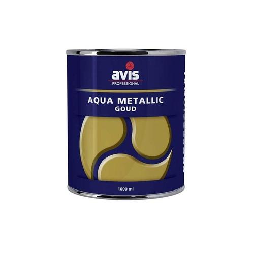 Avis Aqua Metallic Zilver 1 liter, Doe-het-zelf en Verbouw, Verf, Beits en Lak, Nieuw, Ophalen of Verzenden