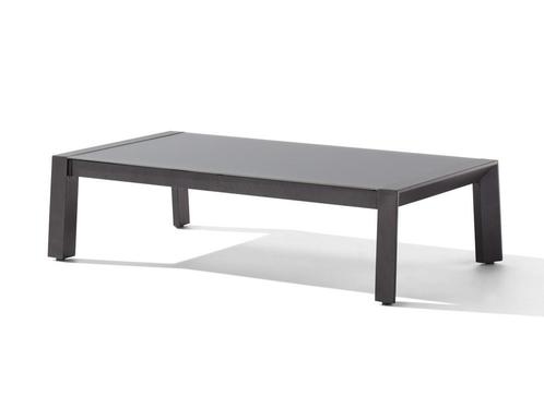 Sieger Brisbane Loungetafel 120x65x31 cm ijzergrijs/Glas, Tuin en Terras, Tuinsets en Loungesets, Ophalen of Verzenden