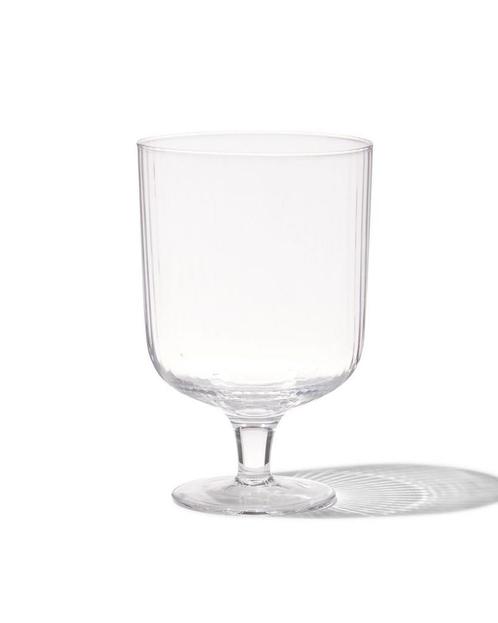 HEMA Wijnglas Bergen streep reliëf 250ml 2+1 gratis, Verzamelen, Glas en Borrelglaasjes, Nieuw, Verzenden