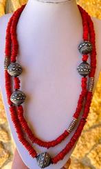 Rood koraal en Afrikaanse etnische kralen uit Mali -, Antiek en Kunst