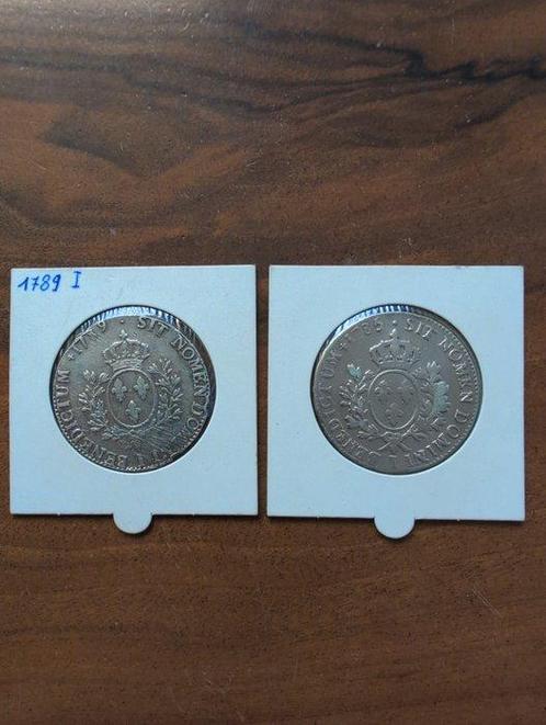 Frankrijk. Louis XVI (1774-1792). Ecu 1785-I en 1789-I (2, Postzegels en Munten, Munten | Europa | Euromunten