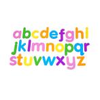 TickiT - Transparante gekleurde letters (26 stuks), Nieuw