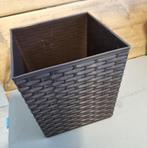 Bloempot BALI vierkant 16,5 cm Donkerbruin (Plantenbakken), Verzenden, Nieuw