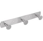 Differnz kapstok 3 haken rvs mat chroom, Huis en Inrichting, Woonaccessoires | Kapstokken, Verzenden, Nieuw