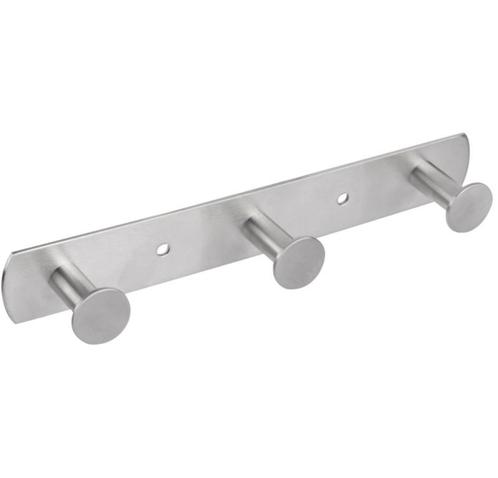 Differnz kapstok 3 haken rvs mat chroom, Huis en Inrichting, Woonaccessoires | Kapstokken, Verzenden