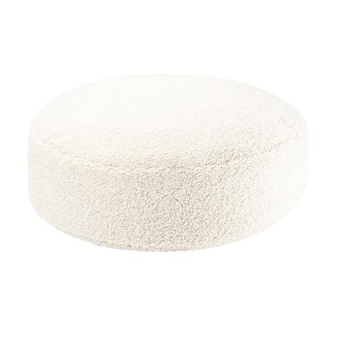 Zitzak Ottoman van zachte teddy stof – kleur Cream white, Kinderen en Baby's, Kinderkamer | Inrichting en Decoratie, Nieuw, Ophalen of Verzenden