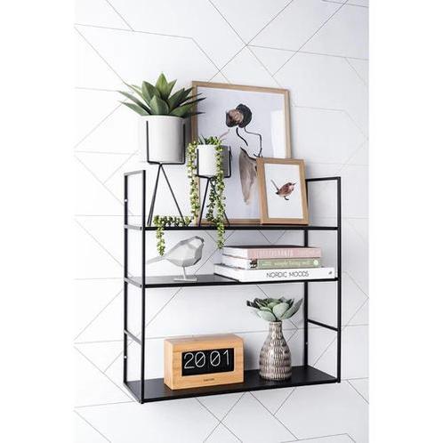 Wandrek Level – Metaal Mat Zwart – 60x20x60cm, Huis en Inrichting, Keuken | Keukenbenodigdheden
