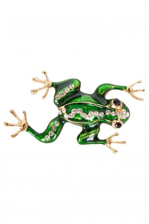 Broche Kikker 7X3.5Cm, Hobby en Vrije tijd, Feestartikelen, Nieuw, Verzenden