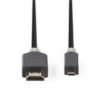 Micro HDMI naar HDMI kabel | Nedis | 2 meter, Nieuw, Verzenden