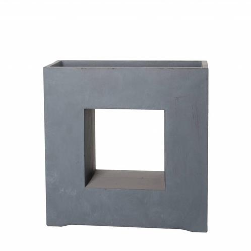 Plantenbak Fiberclay 68x27x68 cm Antraciet, Tuin en Terras, Bloembakken en Plantenbakken, Nieuw, Vierkant, Verzenden